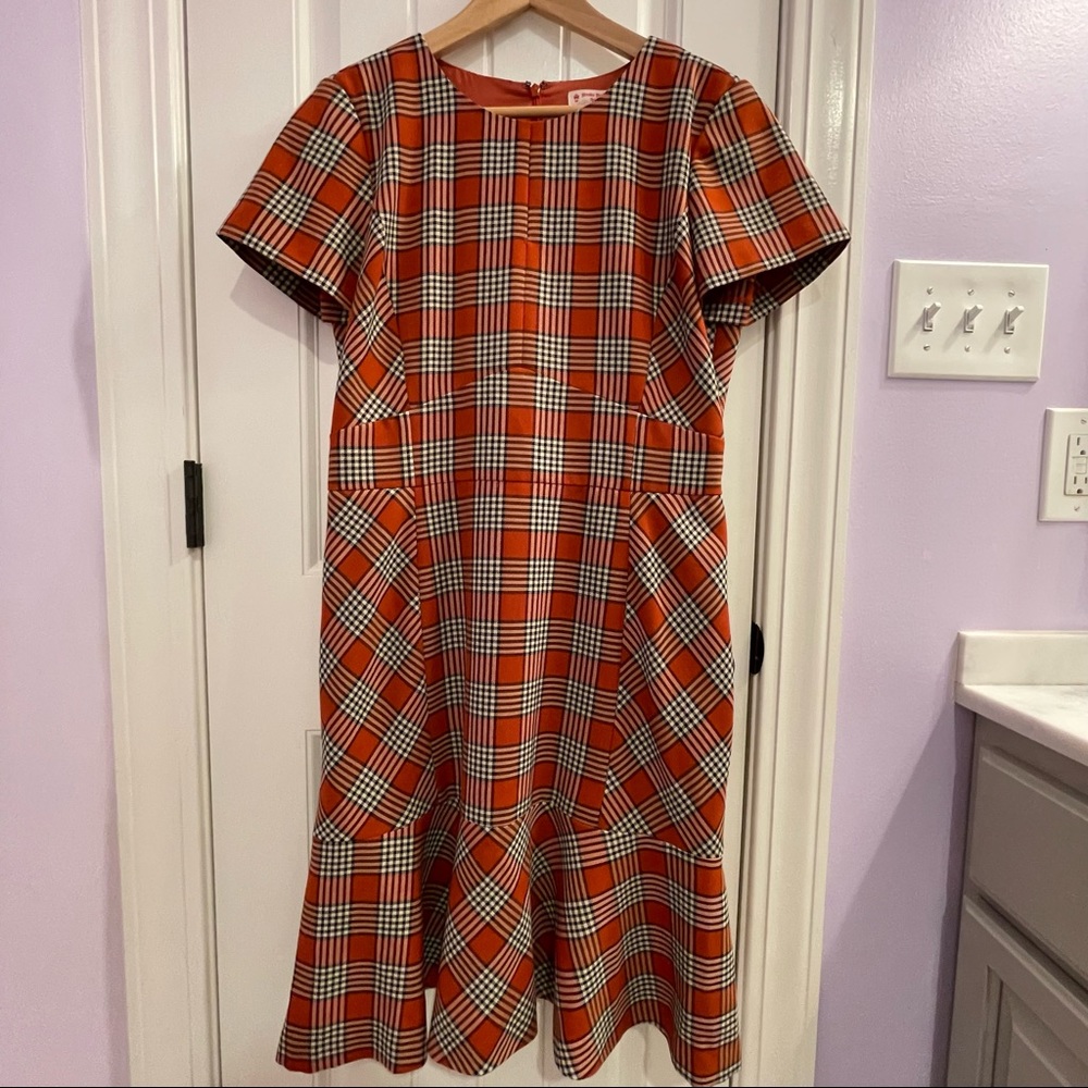 Brooks Brothers Flounce Hem Midi Dress